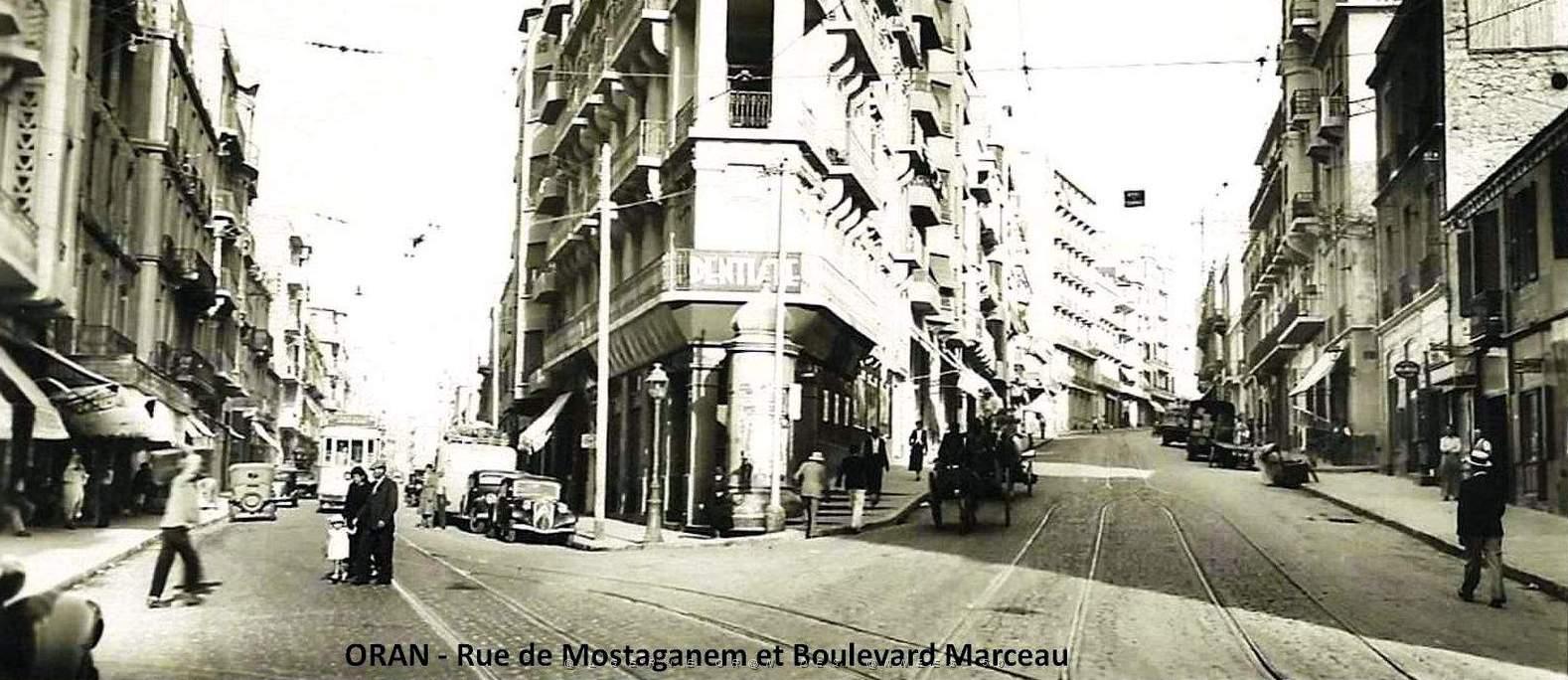 1054- Oran - Rue de Mostaganem et Boulevard Marceau2.jpg